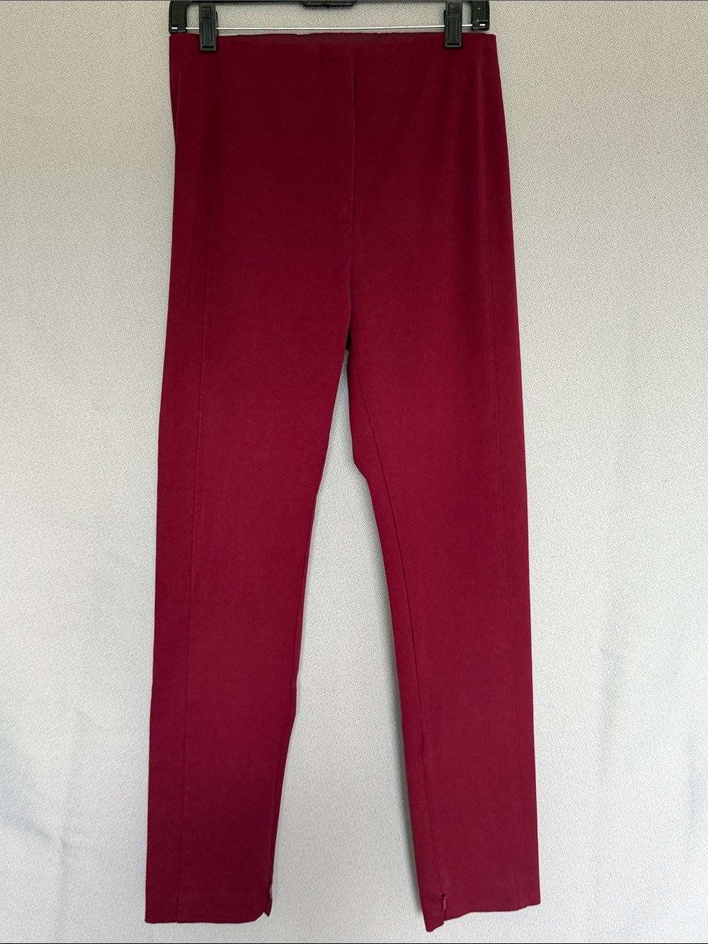 Ann Taylor Burgundy Wine Ankle Pants Size 6 Zip Hem Dress Pants